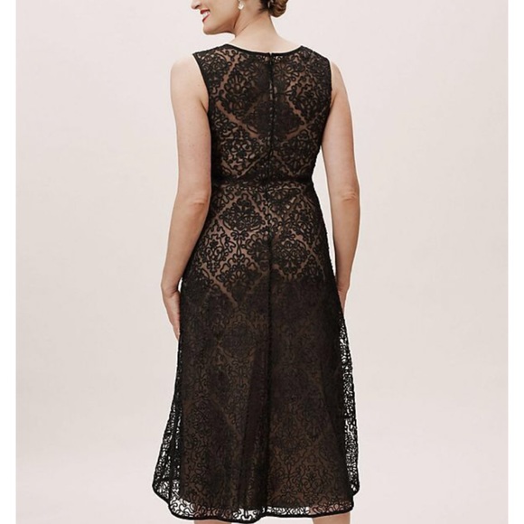 Tadashi Shoji x BHLDN Durand 8 Blace Lace Formal Midi Dress - Picture 2 of 10